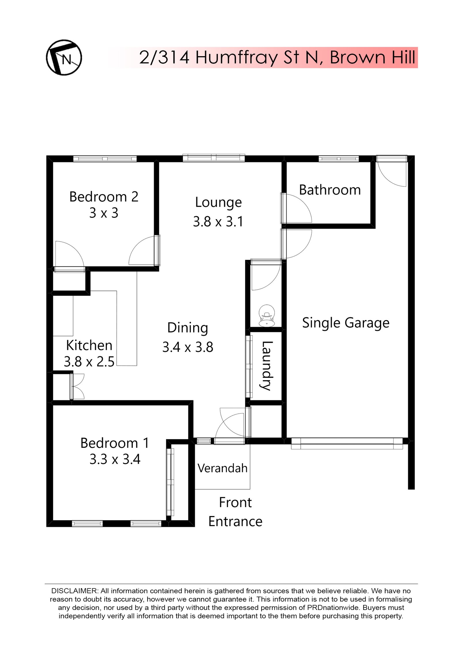 2/314 Humffray Street North BROWN HILL 7