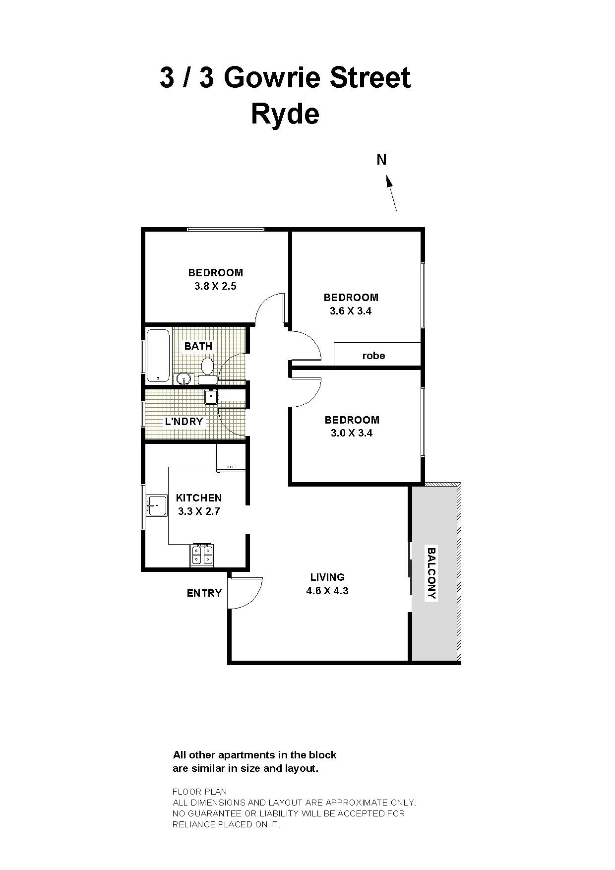 3/3 Gowrie Street RYDE 11