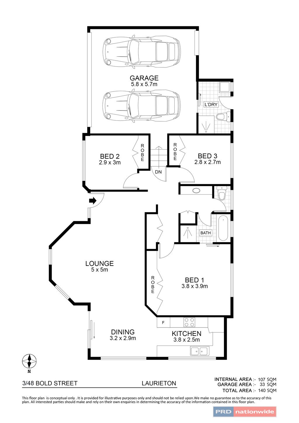 3/48 Bold Street LAURIETON 10