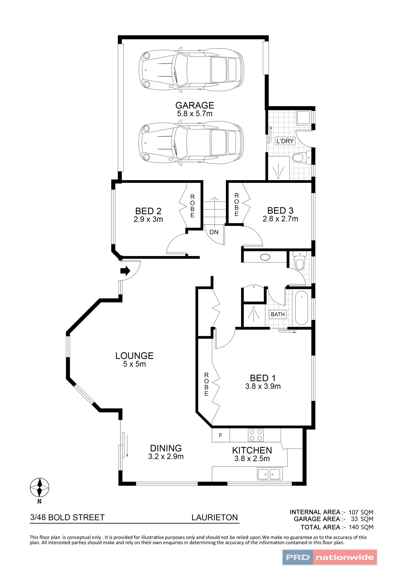3/48 Bold Street LAURIETON 11