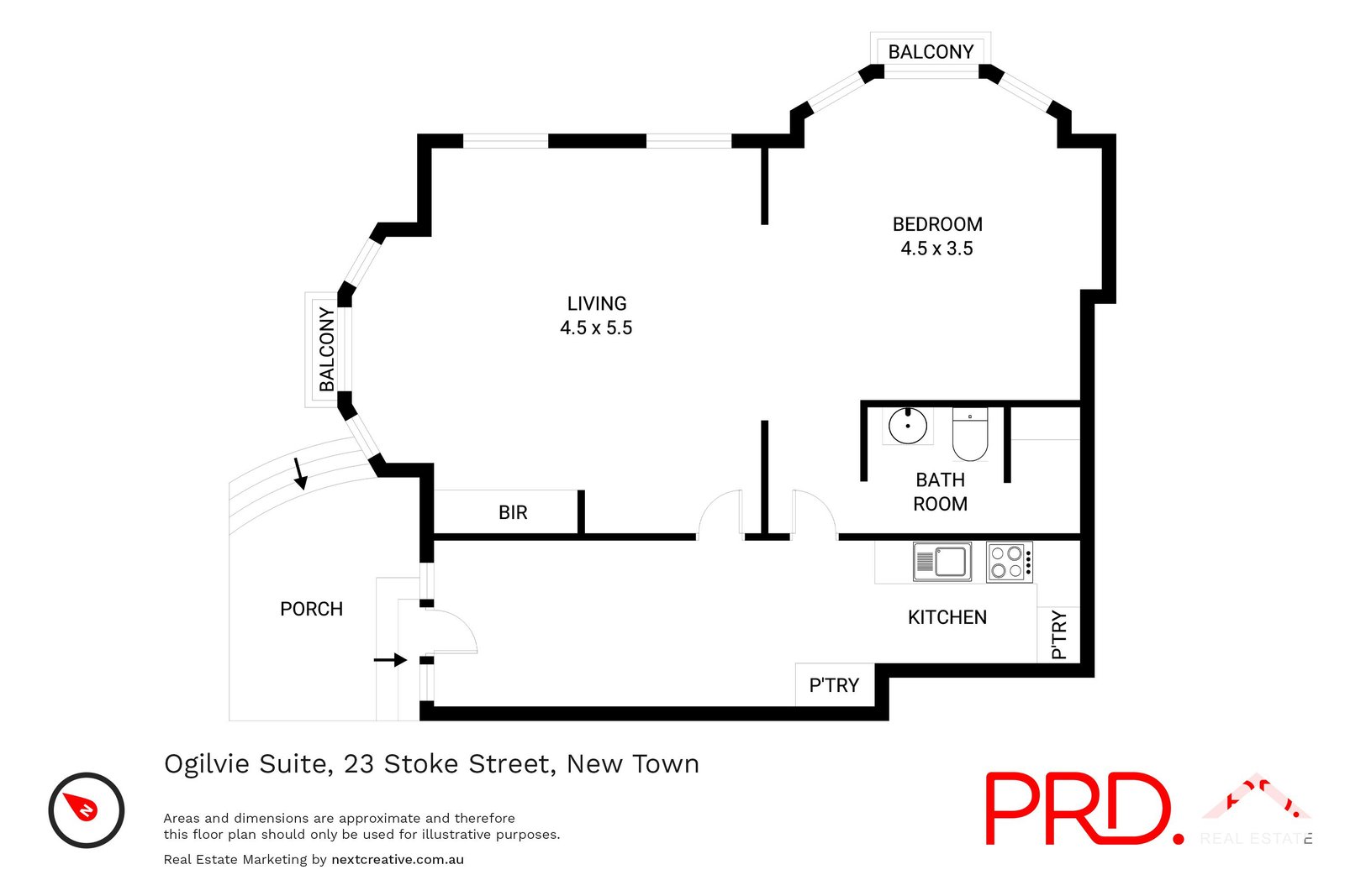 Ogilvie Suite/23 Stoke Street NEW TOWN 11