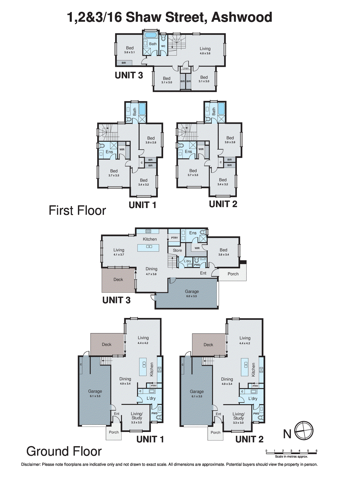 1, 2 & 3/16 Shaw Street, Ashwood VIC 3147 - Floorplan