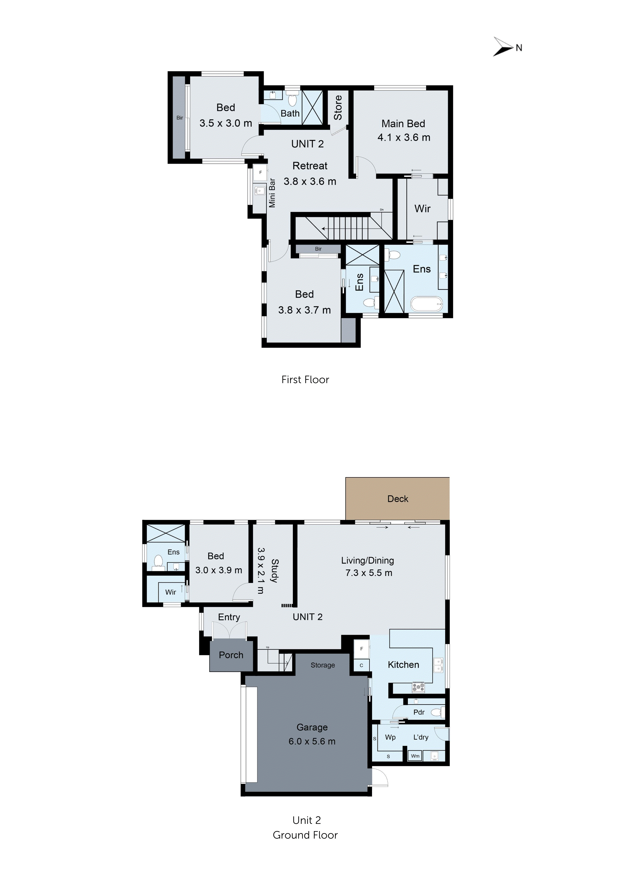 1 & 2/5 Smyth Street, Mount Waverley VIC 3149 - Floorplan