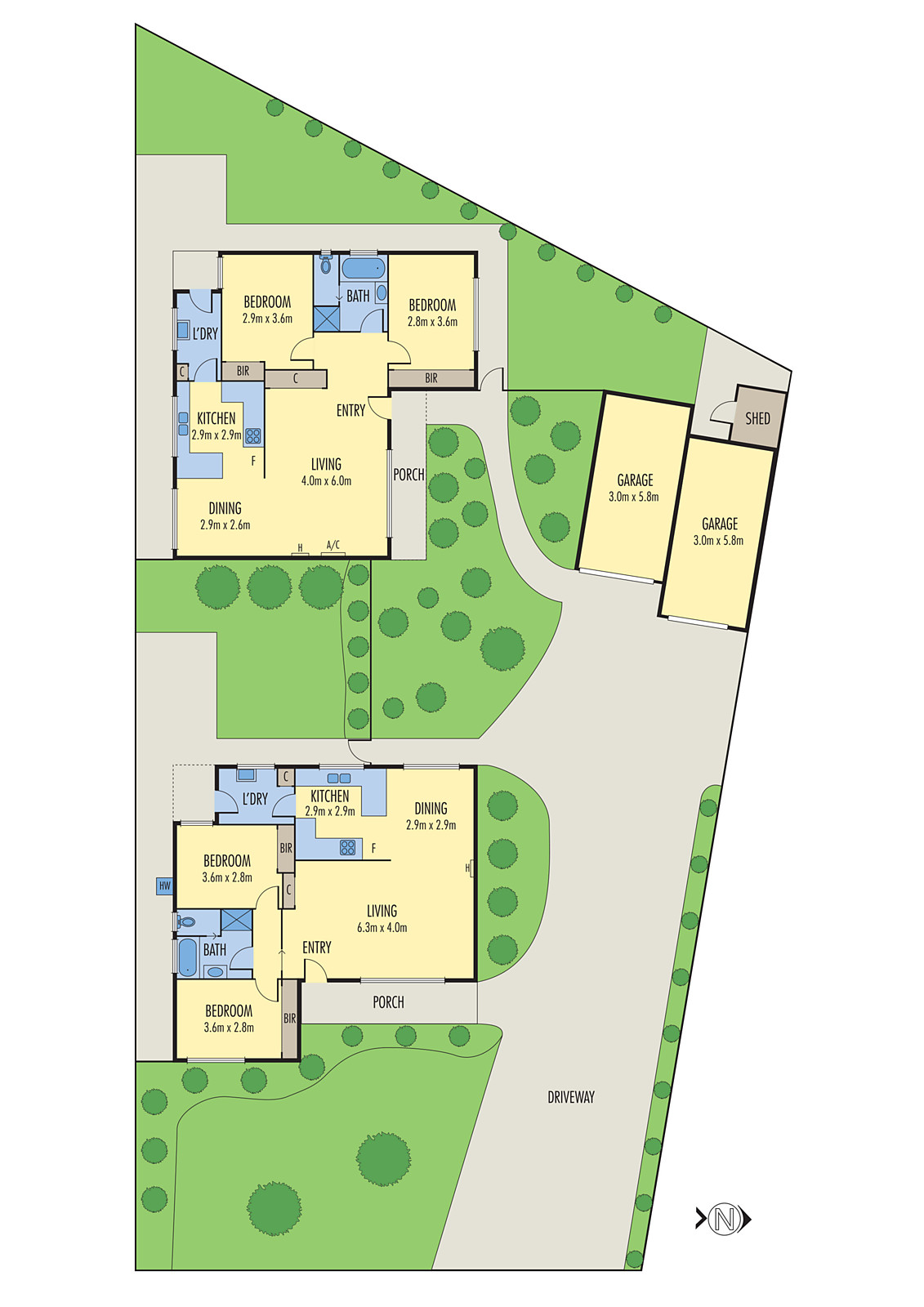 1 & 2/6 Yale Court, Whittington VIC 3219 - Floorplan