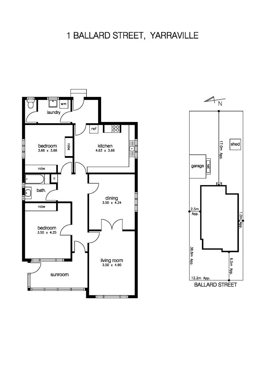 1 Ballard Street, YARRAVILLE VIC 3013 - Floorplan