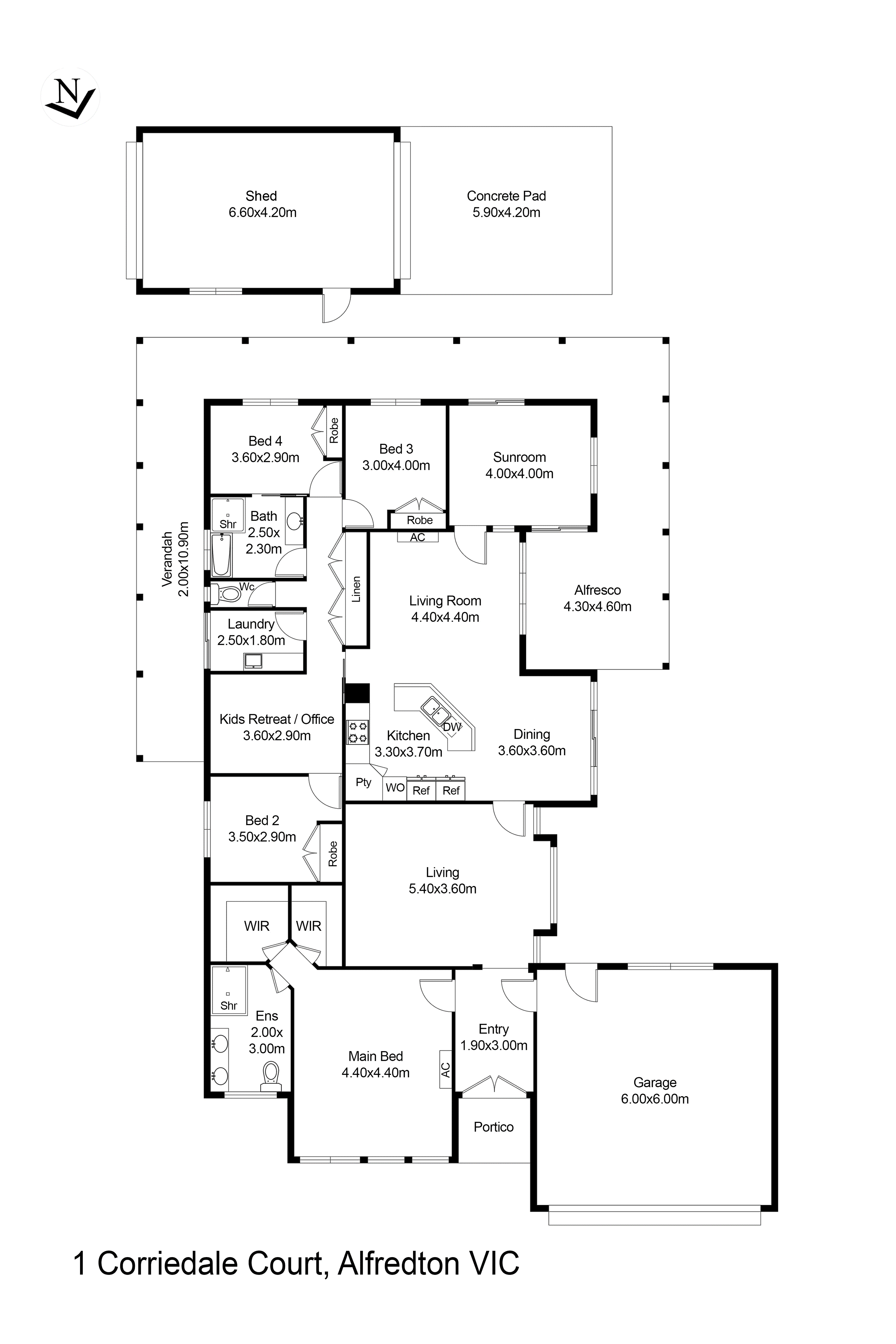 1 Corriedale Court, Alfredton VIC 3350 - Floorplan