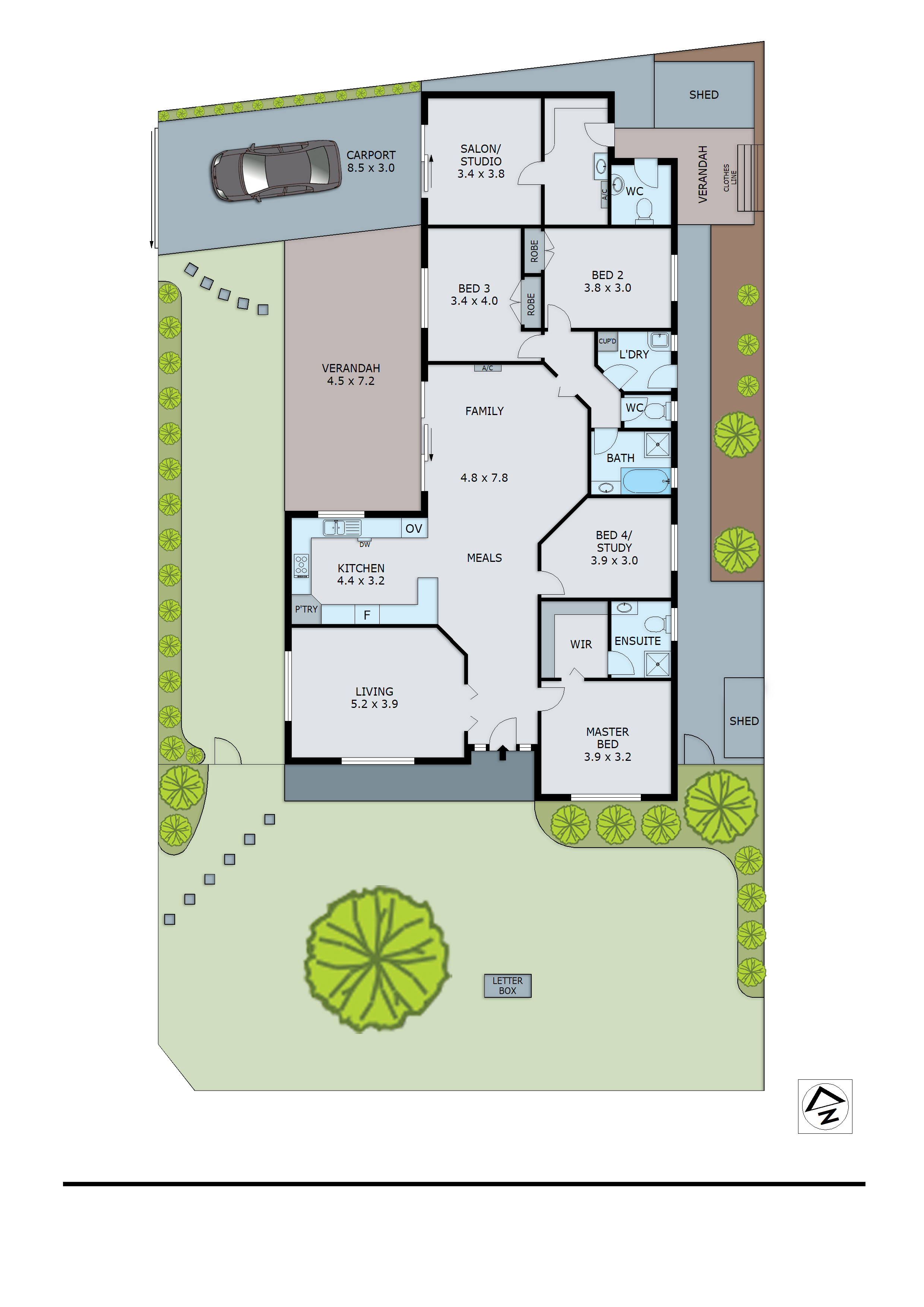 1 Denahy Court, ASPENDALE GARDENS VIC 3195 - Floorplan