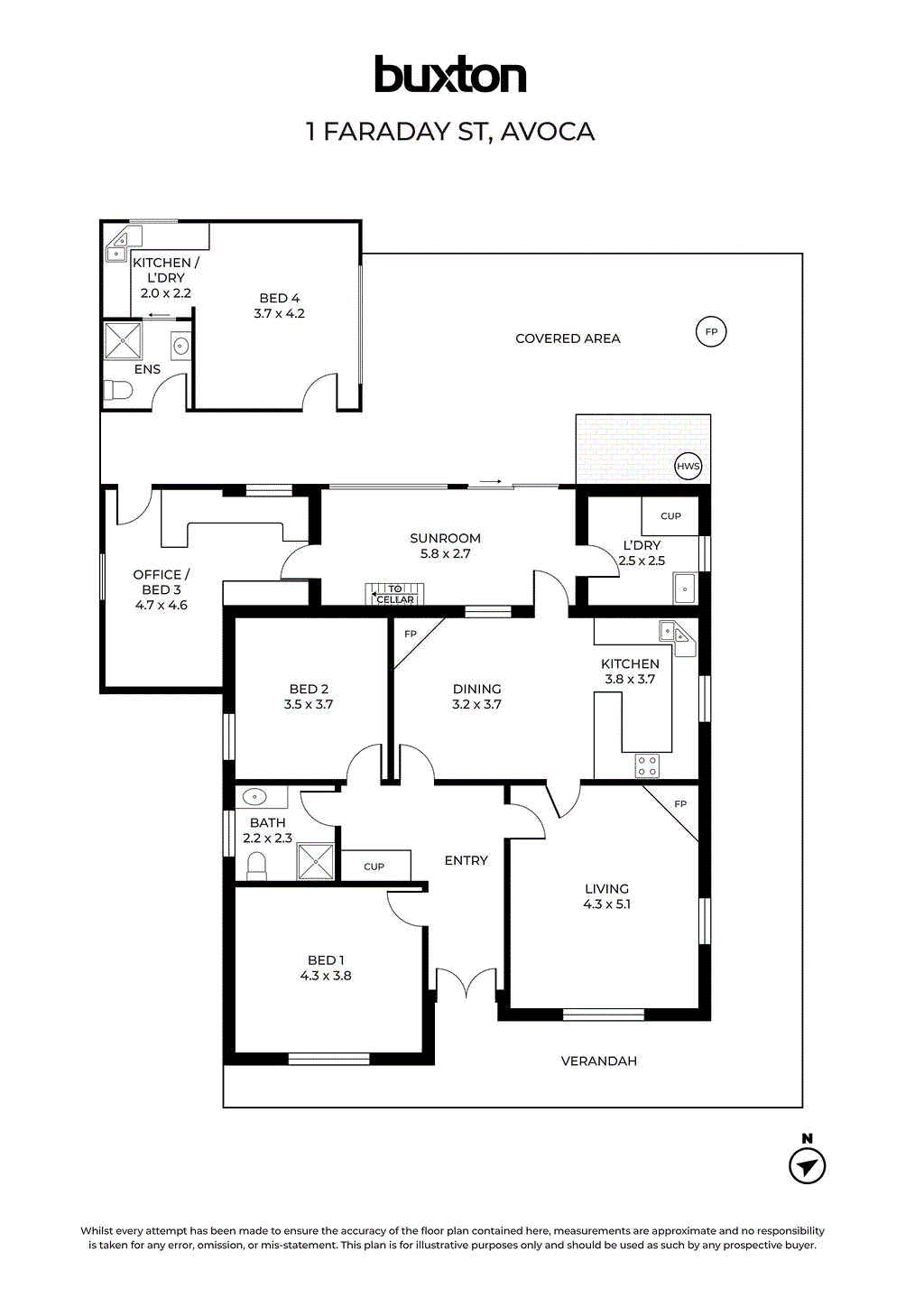 1 Faraday Street, Avoca VIC 3467 - Floorplan