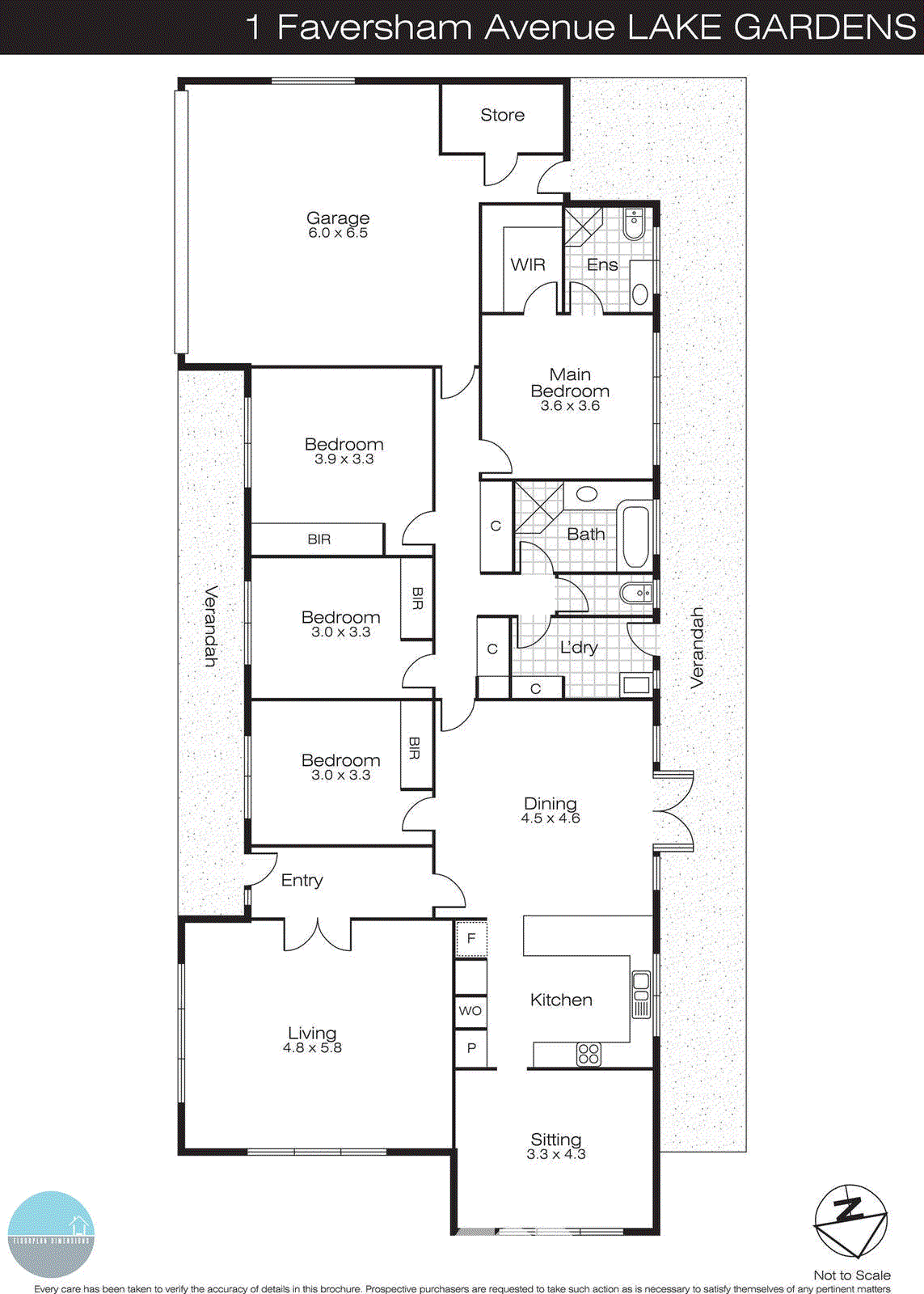 1 Faversham Avenue, Lake Gardens VIC 3355 - Floorplan