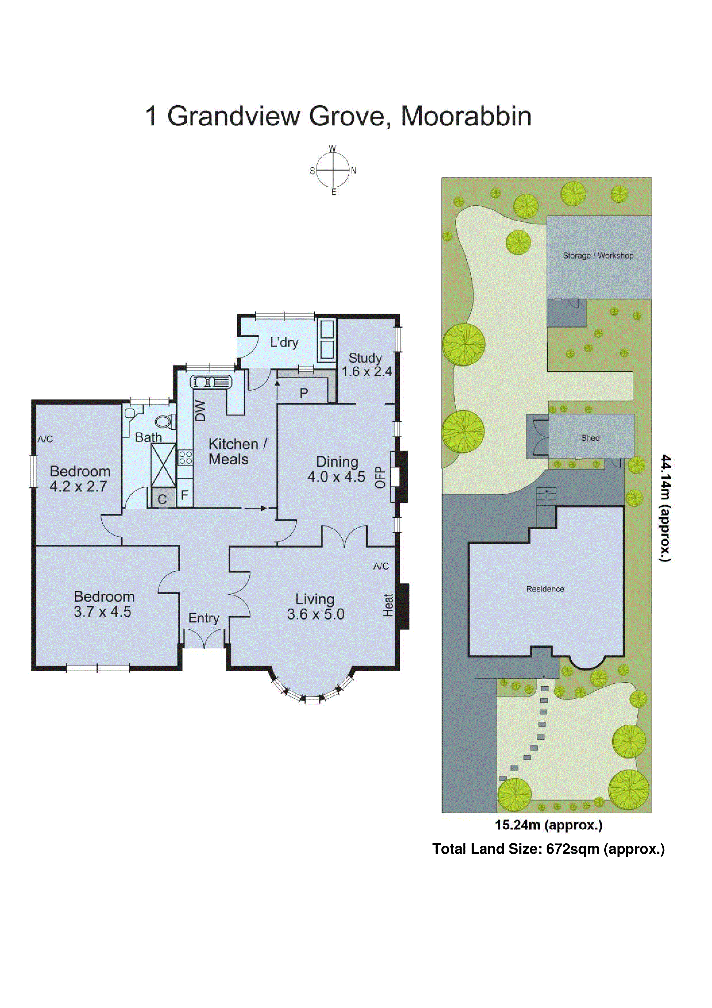 1 Grandview Grove, Moorabbin VIC 3189 - Floorplan