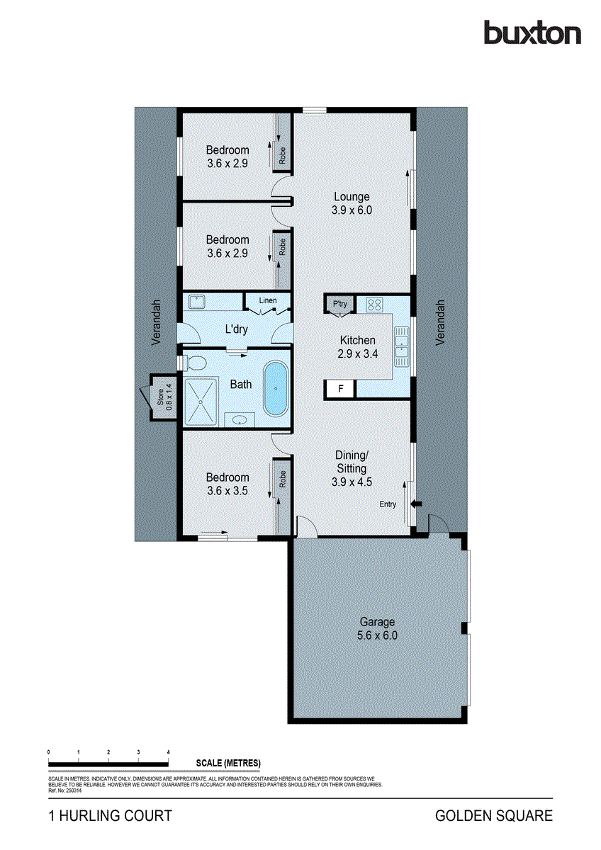 1 Hurling Court, Golden Square VIC 3555 - Floorplan