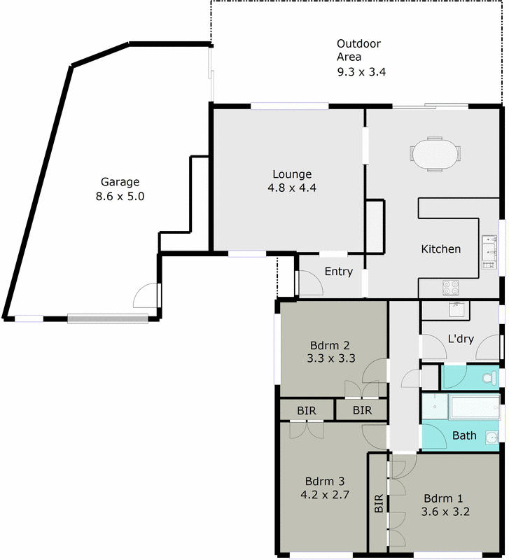 1 Laurine Court, Wendouree VIC 3355 - Floorplan