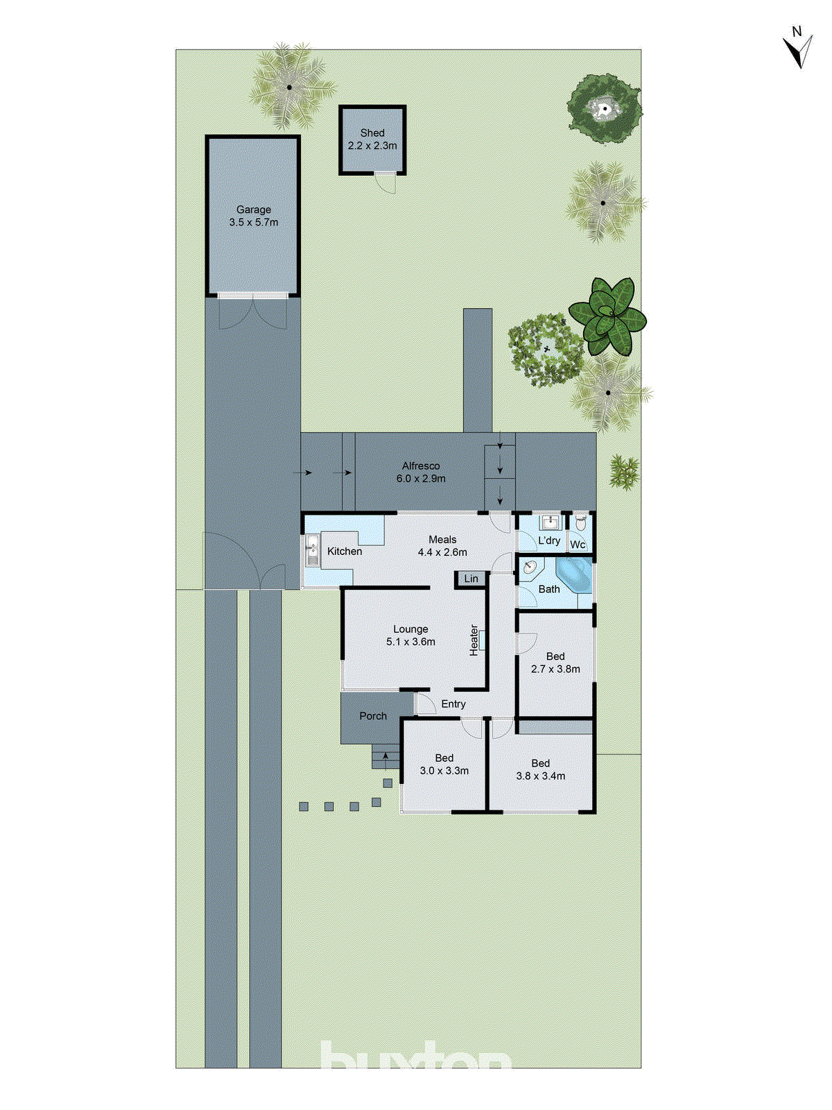 1 Lewis Court, Grovedale VIC 3216 - Floorplan