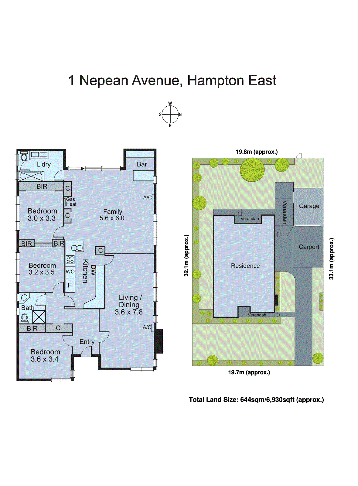 1 Nepean Avenue, Hampton East VIC 3188 - Floorplan