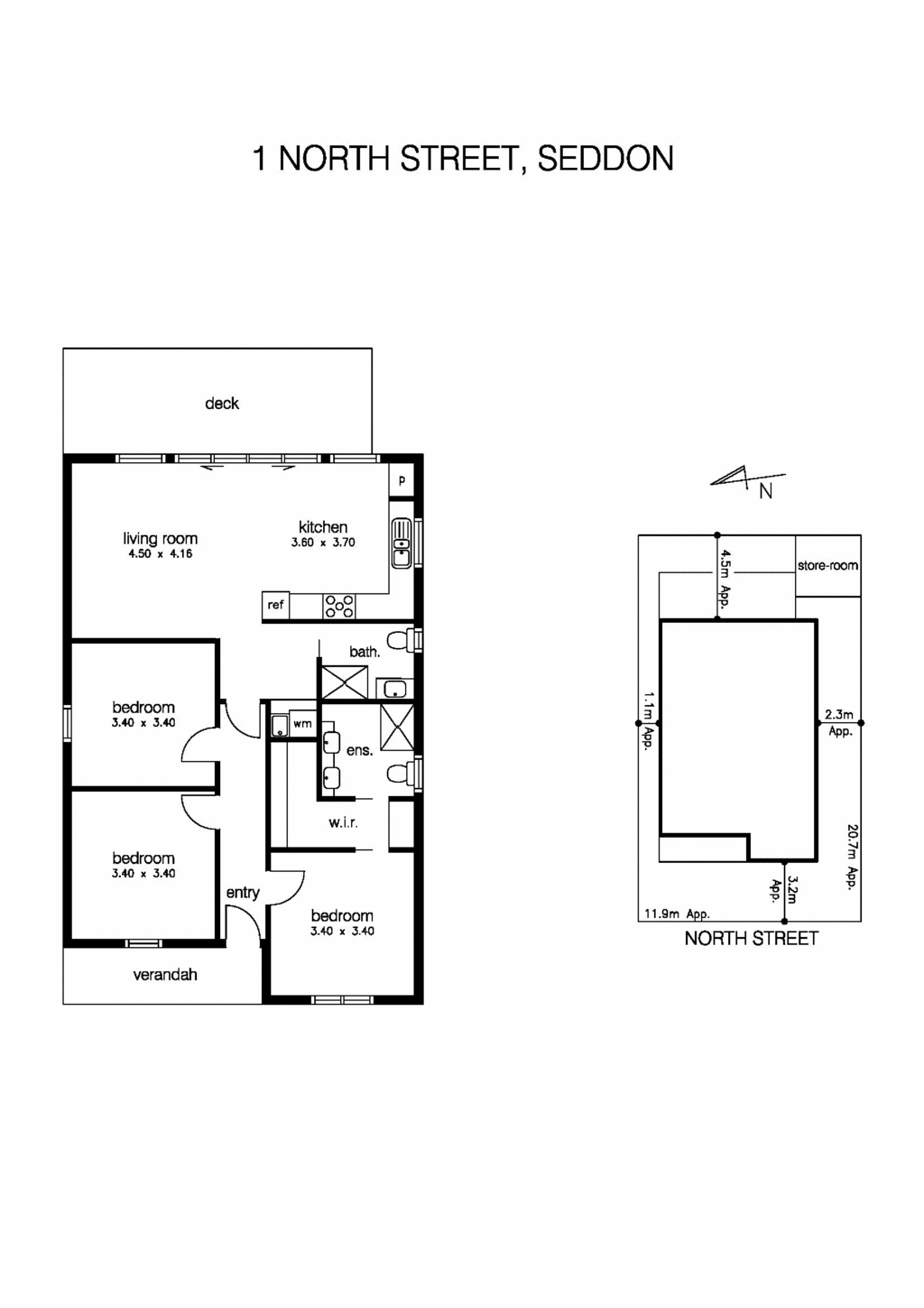 1 North Street, SEDDON VIC 3011 - Floorplan