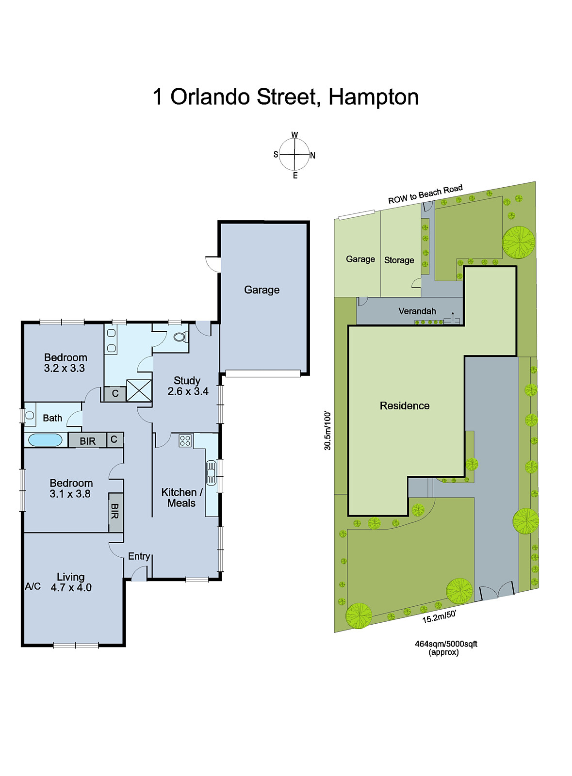1 Orlando Street, Hampton VIC 3188 - Floorplan