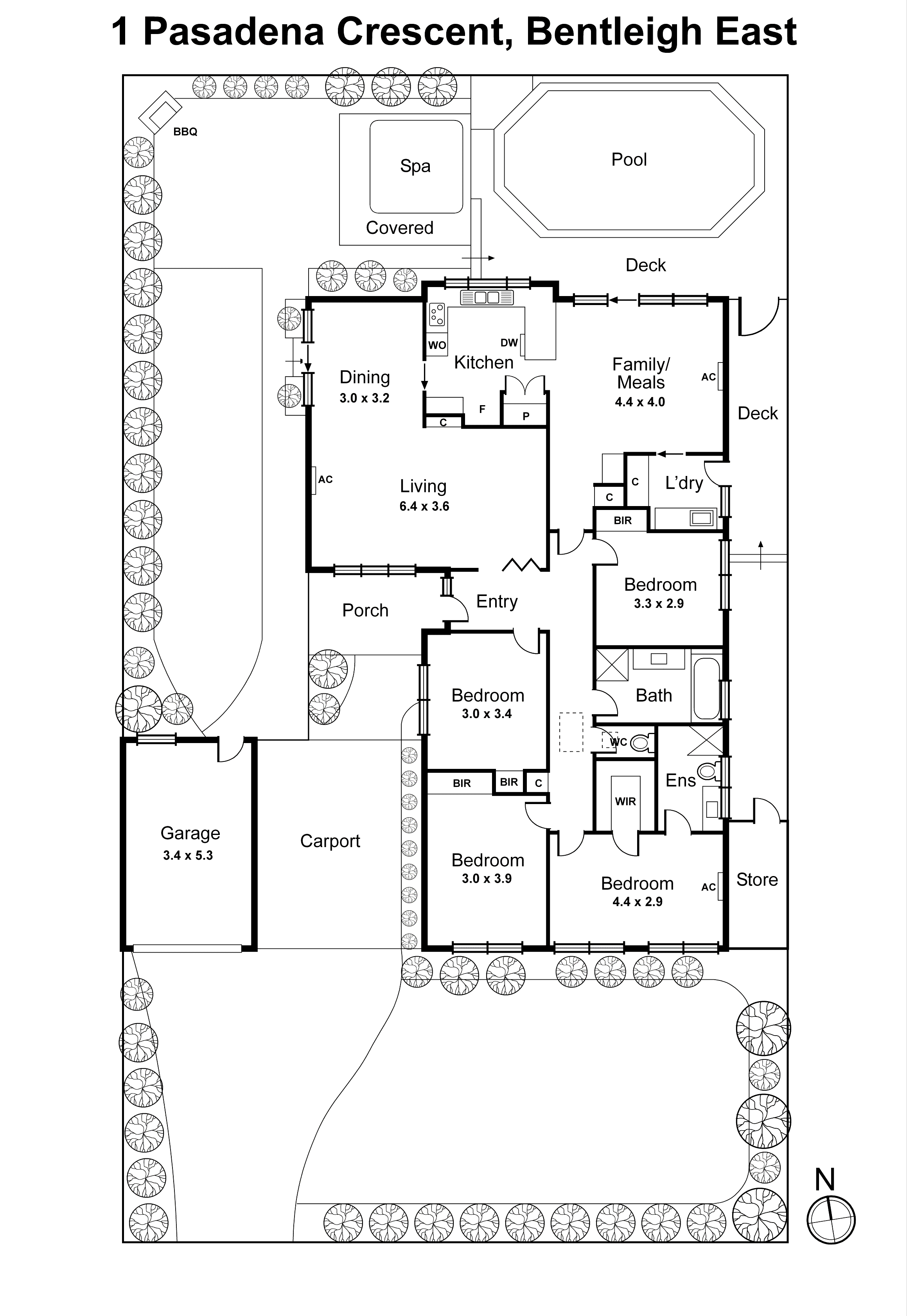 1 Pasadena Crescent, Bentleigh East VIC 3165 - Floorplan