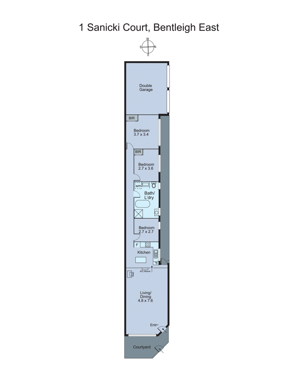 1 Sanicki Court, Bentleigh East VIC 3165 - Floorplan