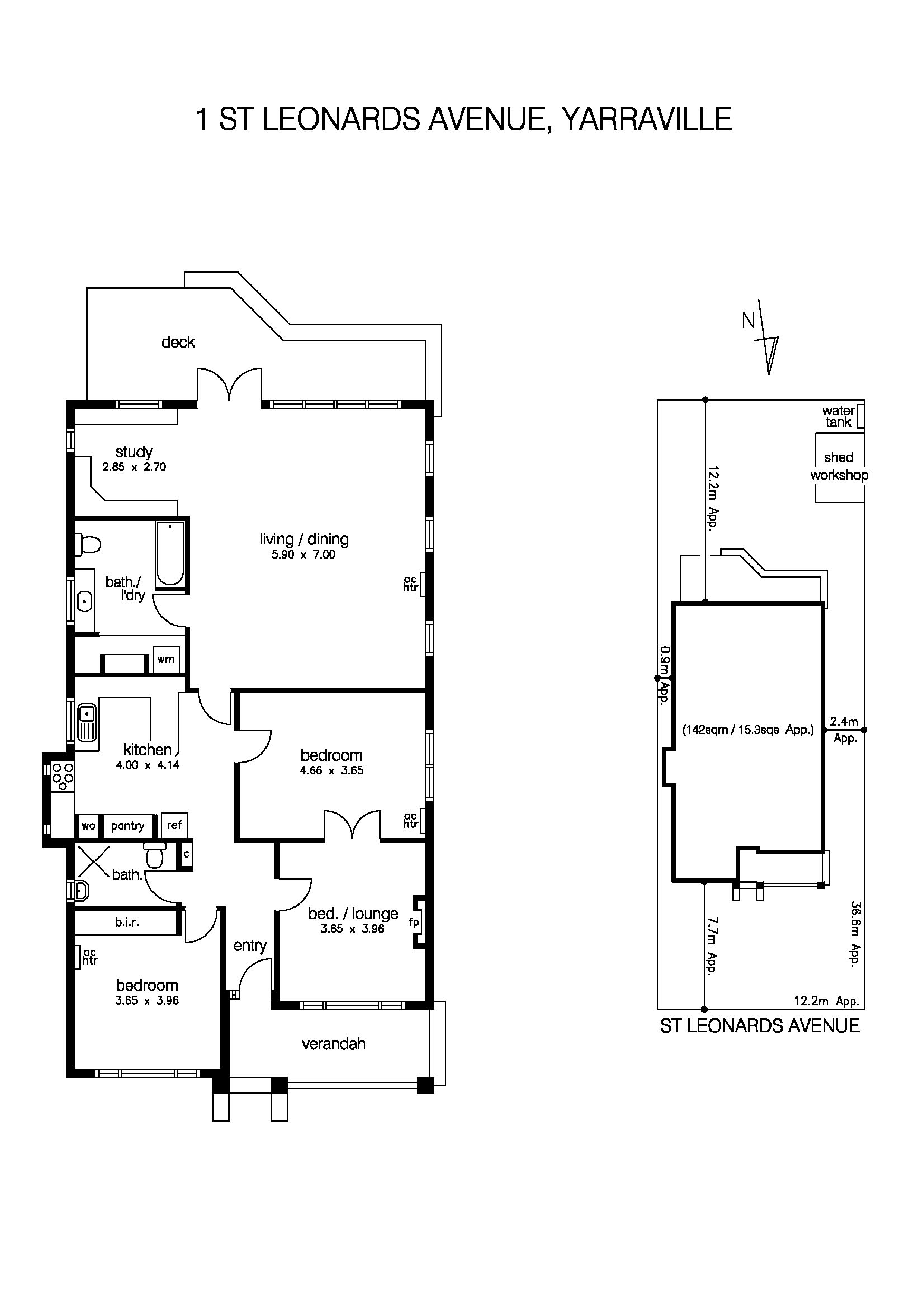 1 St Leonards Avenue, YARRAVILLE VIC 3013 - Floorplan