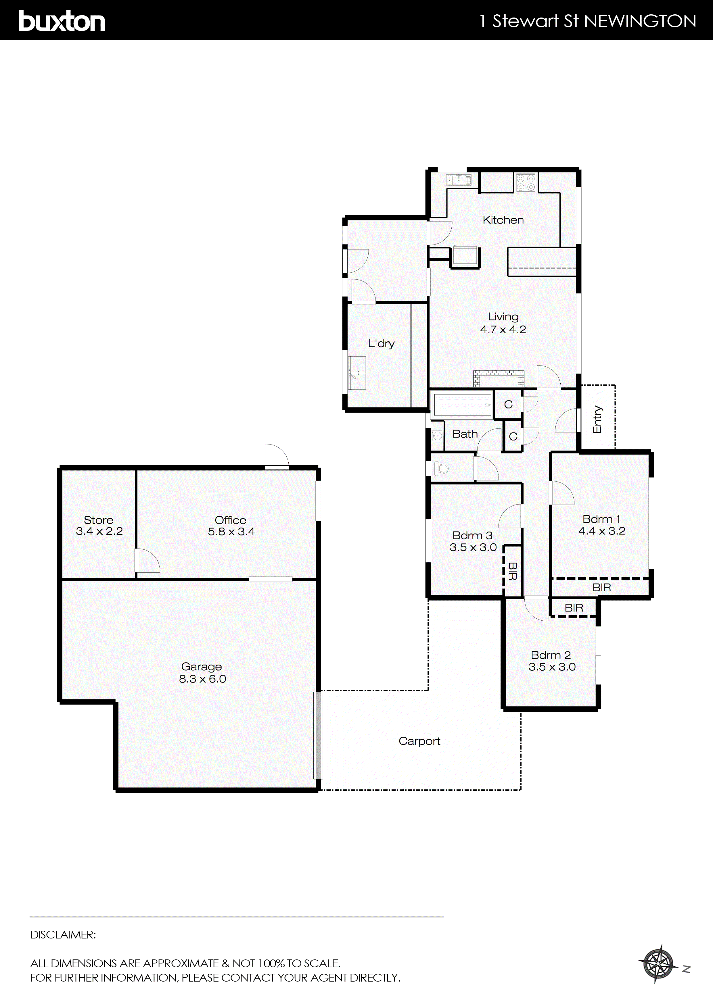 1 Stewart Street, Newington VIC 3350 - Floorplan