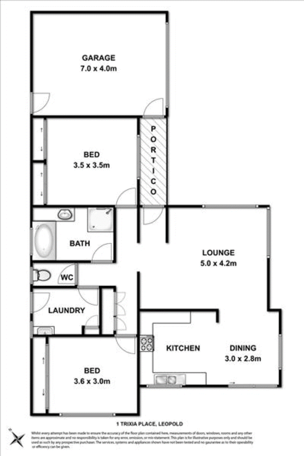 1 Trixia Place, Leopold VIC 3224 - Floorplan