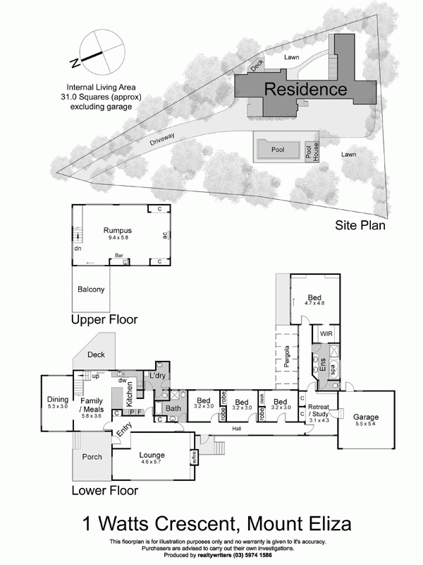 1 Watts Crescent, MOUNT ELIZA VIC 3930 - Floorplan