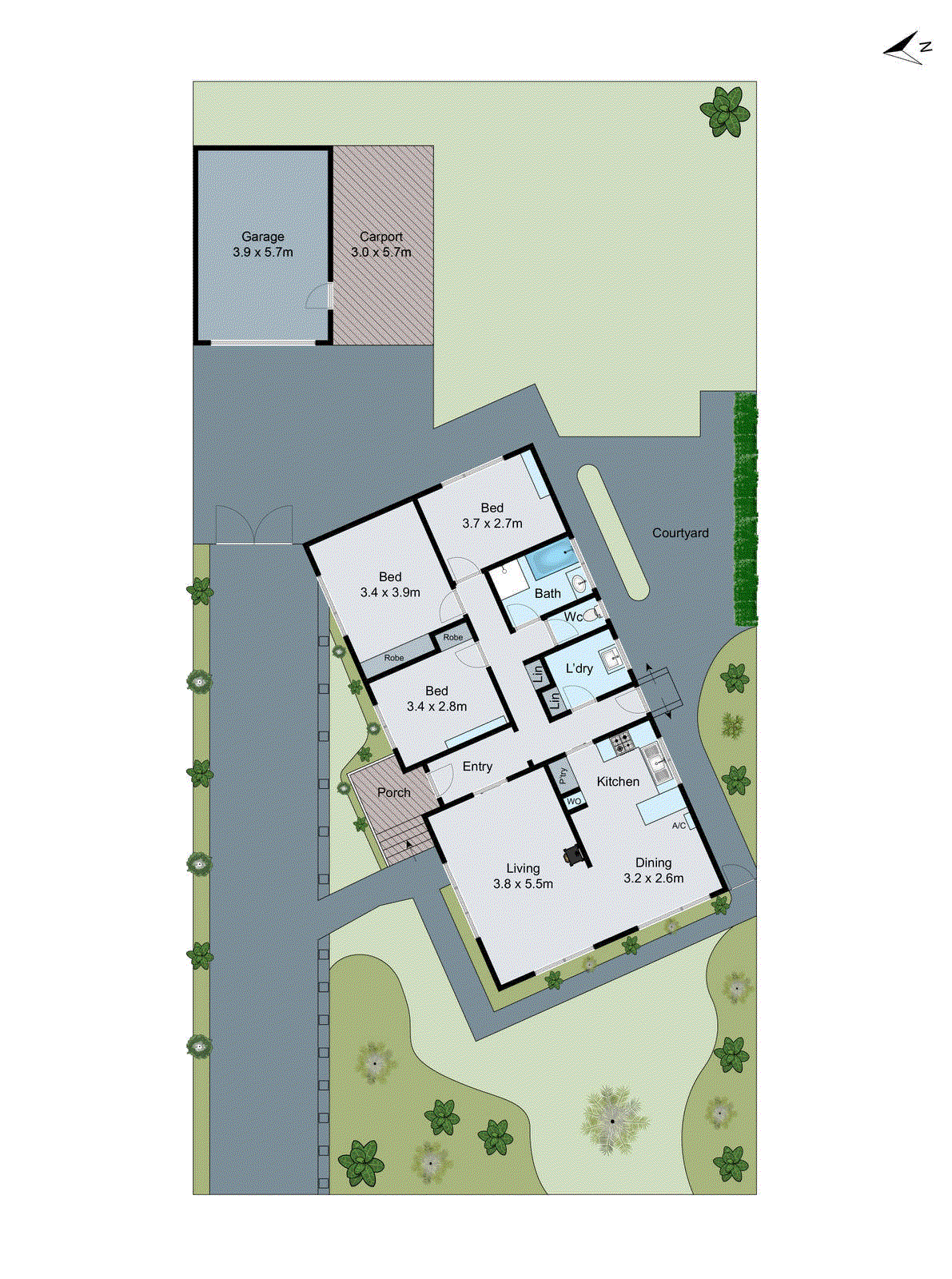 1 Wyong Court, Grovedale VIC 3216 - Floorplan