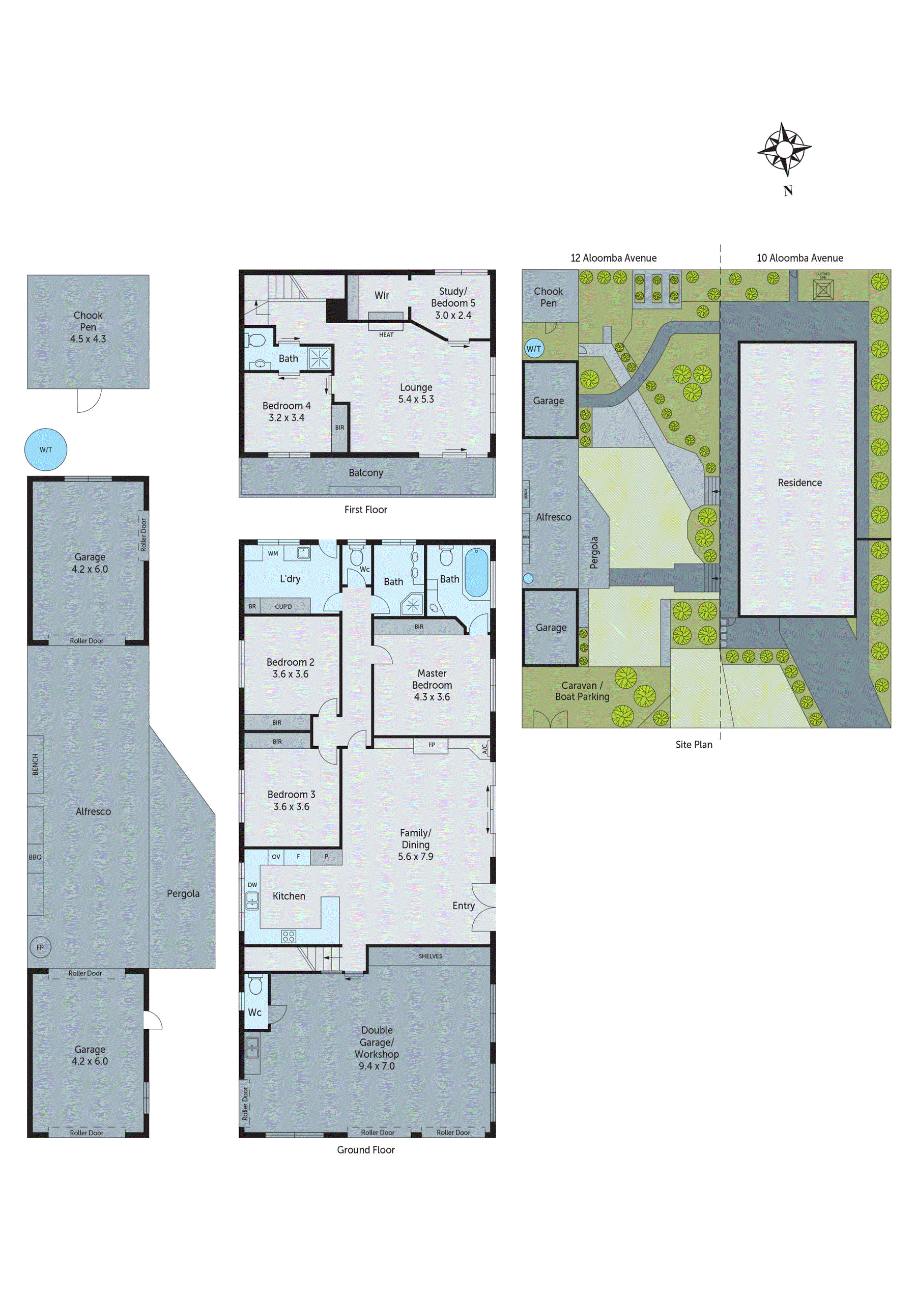 10-12 Aloomba Avenue, Clifton Springs VIC 3222 - Floorplan