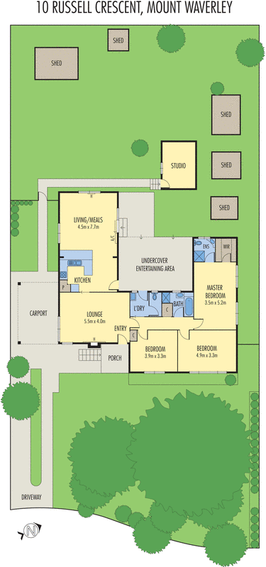 10 Russell Crescent, Mount Waverley VIC 3149 - Floorplan