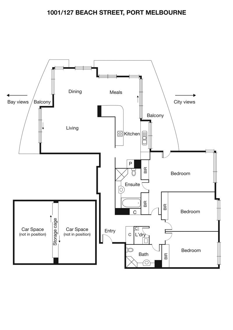 1001/127 Beach Street, PORT MELBOURNE VIC 3207 - Floorplan
