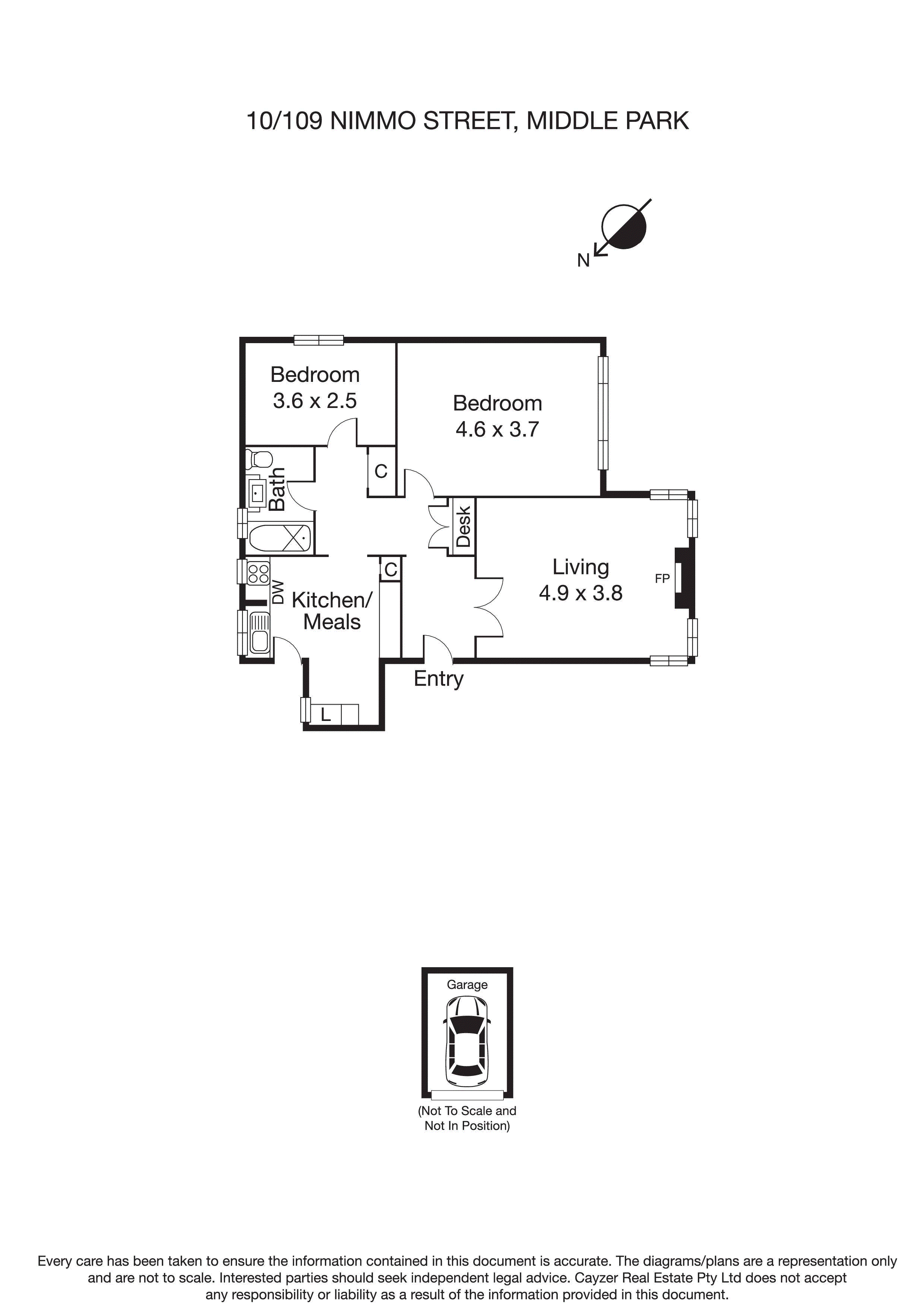 10/109 Nimmo Street, MIDDLE PARK VIC 3206 - Floorplan