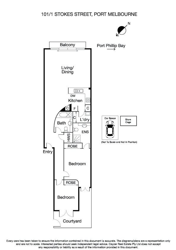 101/1 Stokes Street, PORT MELBOURNE VIC 3207 - Floorplan