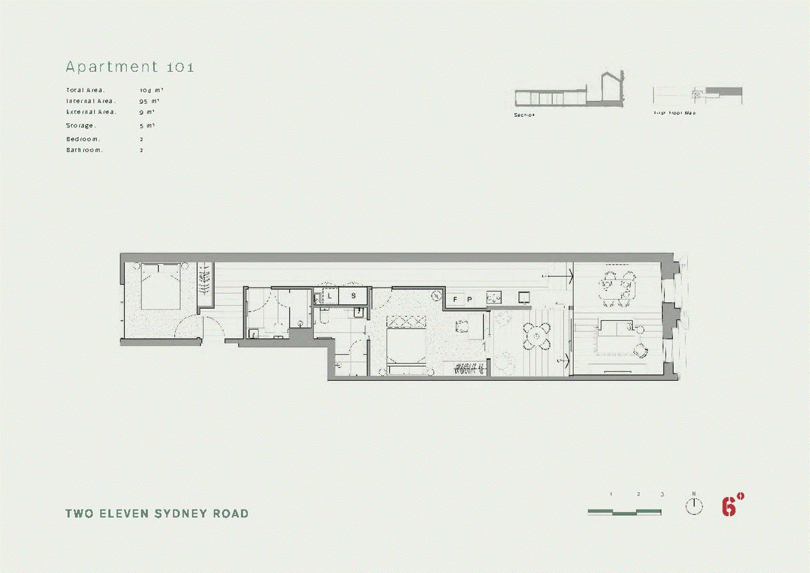 101/211-213 Sydney Road, Brunswick
- Floorplan 1