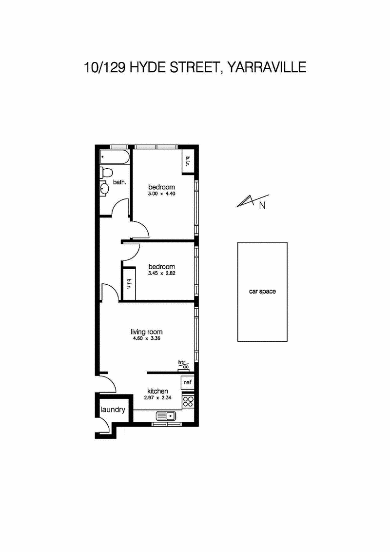 10/129 Hyde Street, YARRAVILLE VIC 3013 - Floorplan