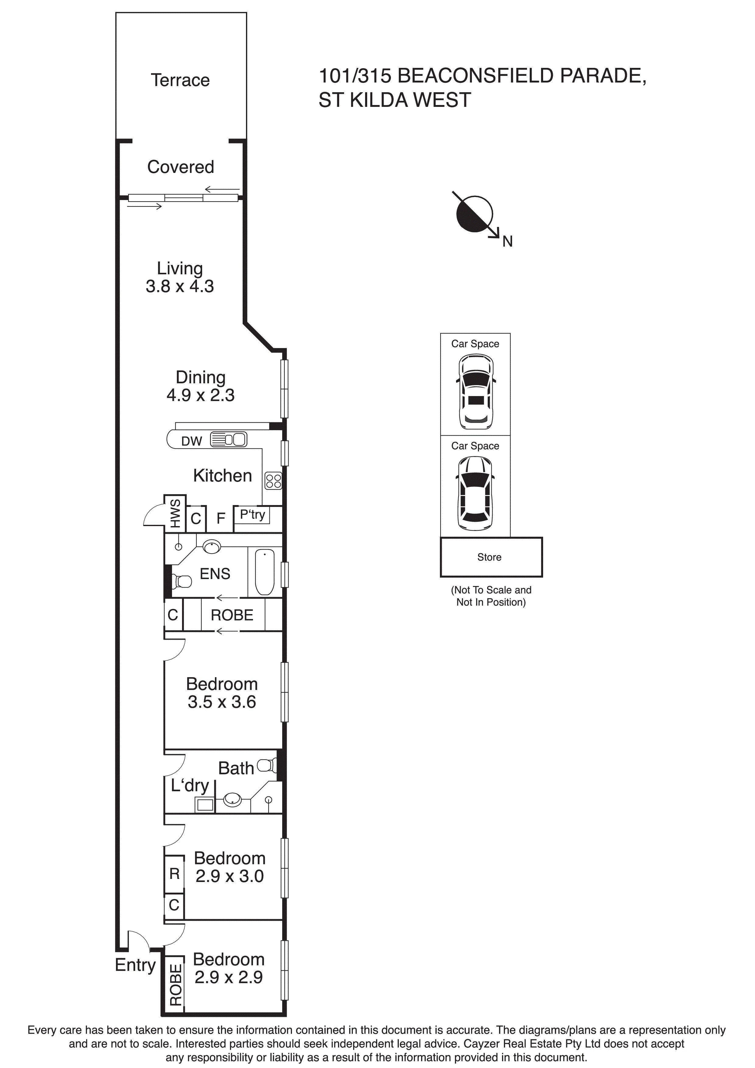 101/315 Beaconsfield Parade, ST KILDA WEST VIC 3182 - Floorplan