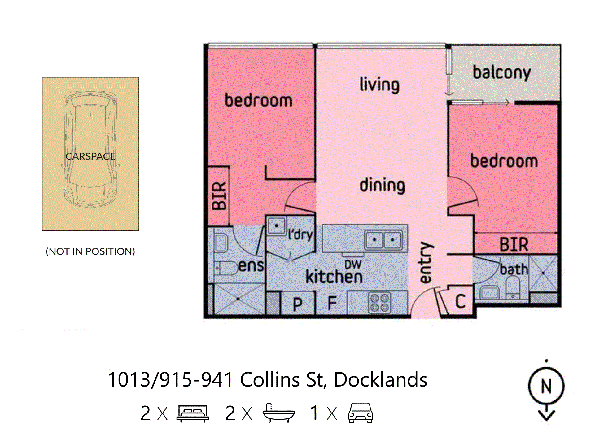 1013/915-941 Collins Street, Docklands VIC 3008 - Floorplan