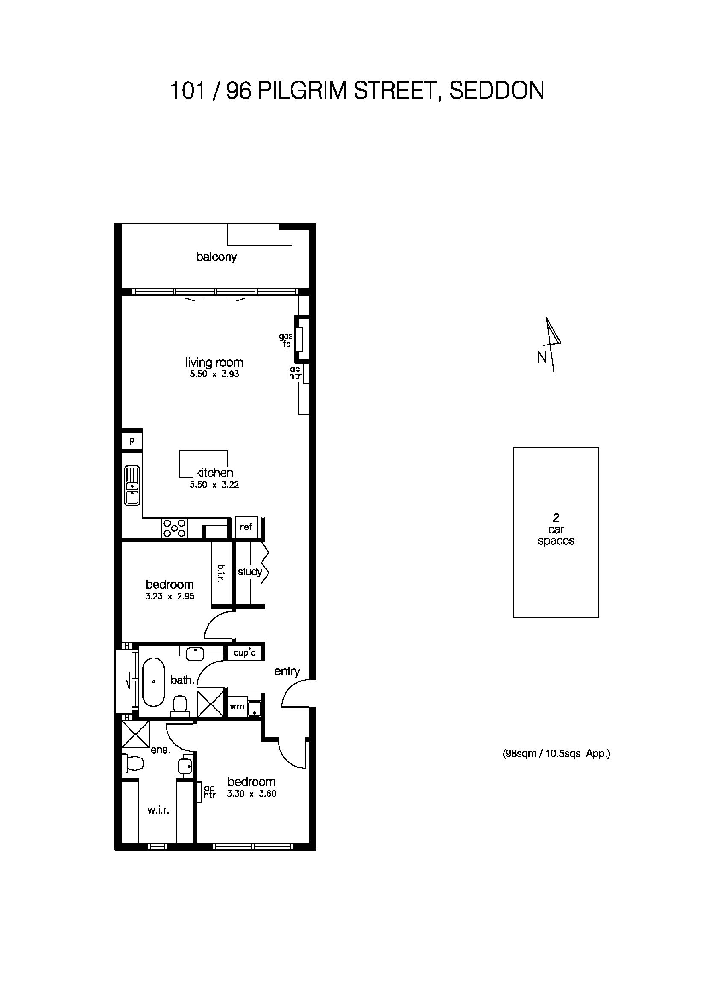 101/96 Pilgrim St, SEDDON VIC 3011 - Floorplan