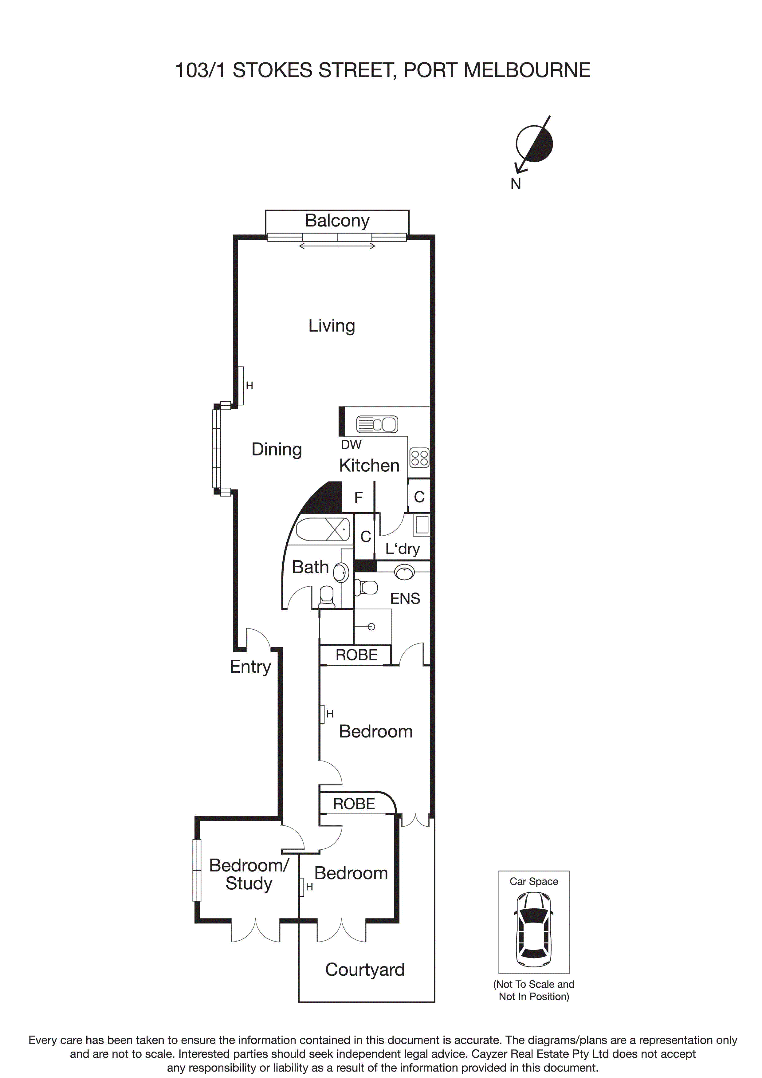 103/1 Stokes Street, PORT MELBOURNE VIC 3207 - Floorplan