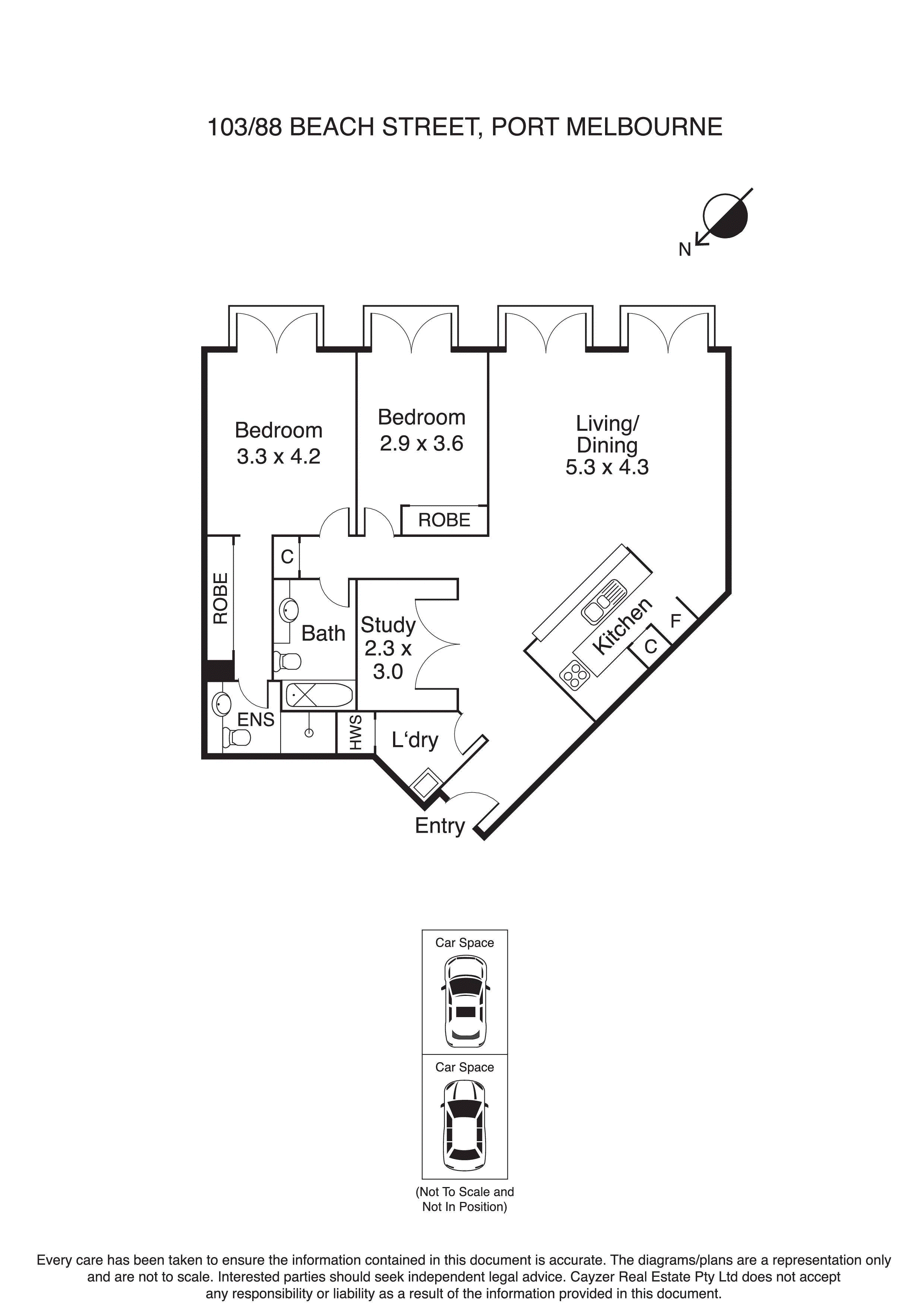103/88 Beach Street, PORT MELBOURNE VIC 3207 - Floorplan