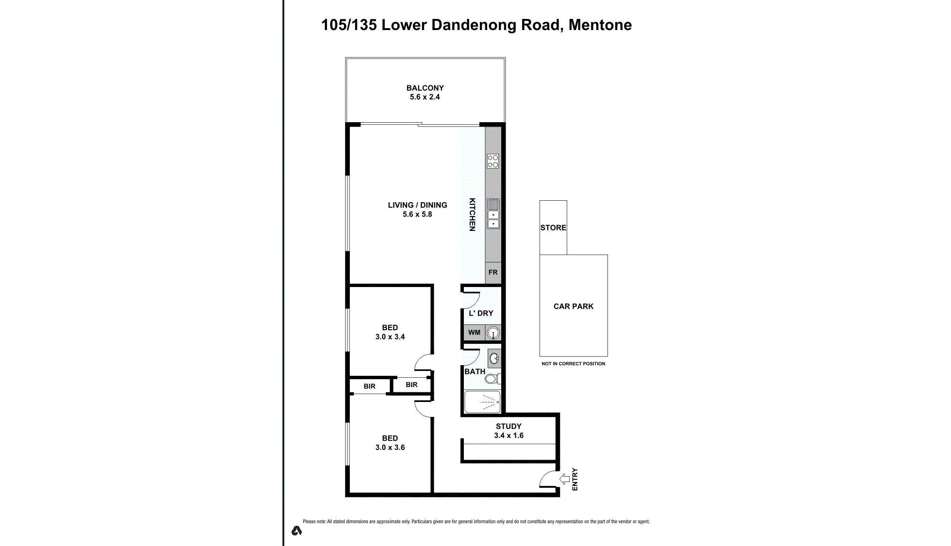 105/135 Lower Dandenong Road, Mentone VIC 3194 - Floorplan