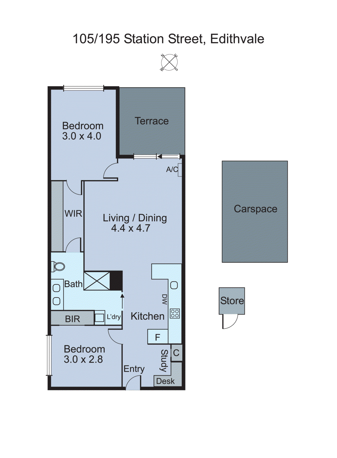 105/195 Station Street, Edithvale VIC 3196 - Floorplan