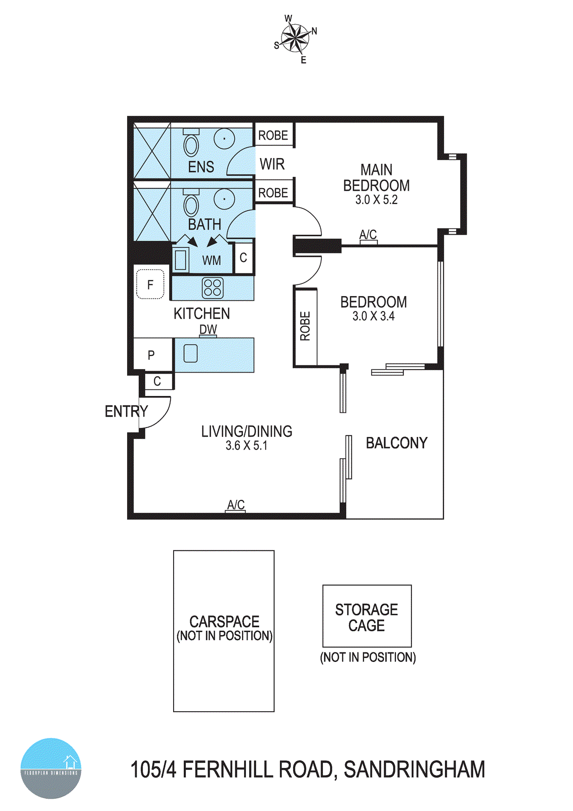 105/4 Fernhill Road, Sandringham VIC 3191 - Floorplan