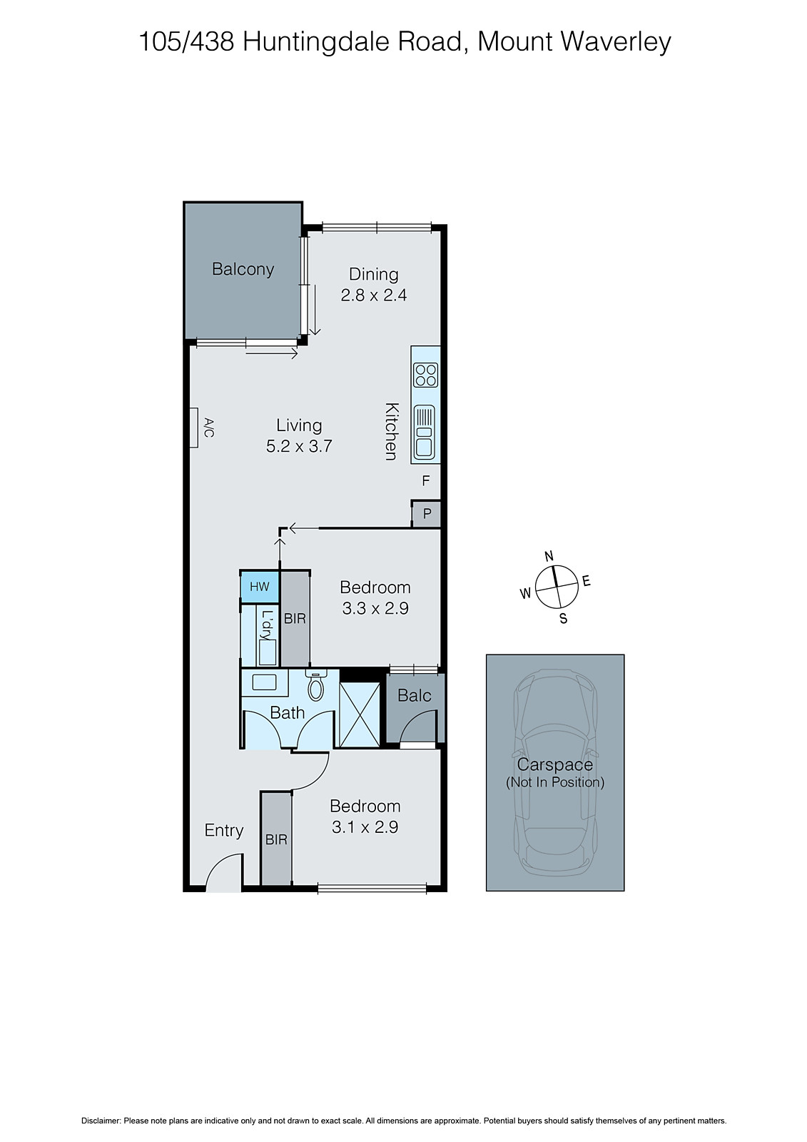 105/438 Huntingdale Road, Mount Waverley VIC 3149 - Floorplan