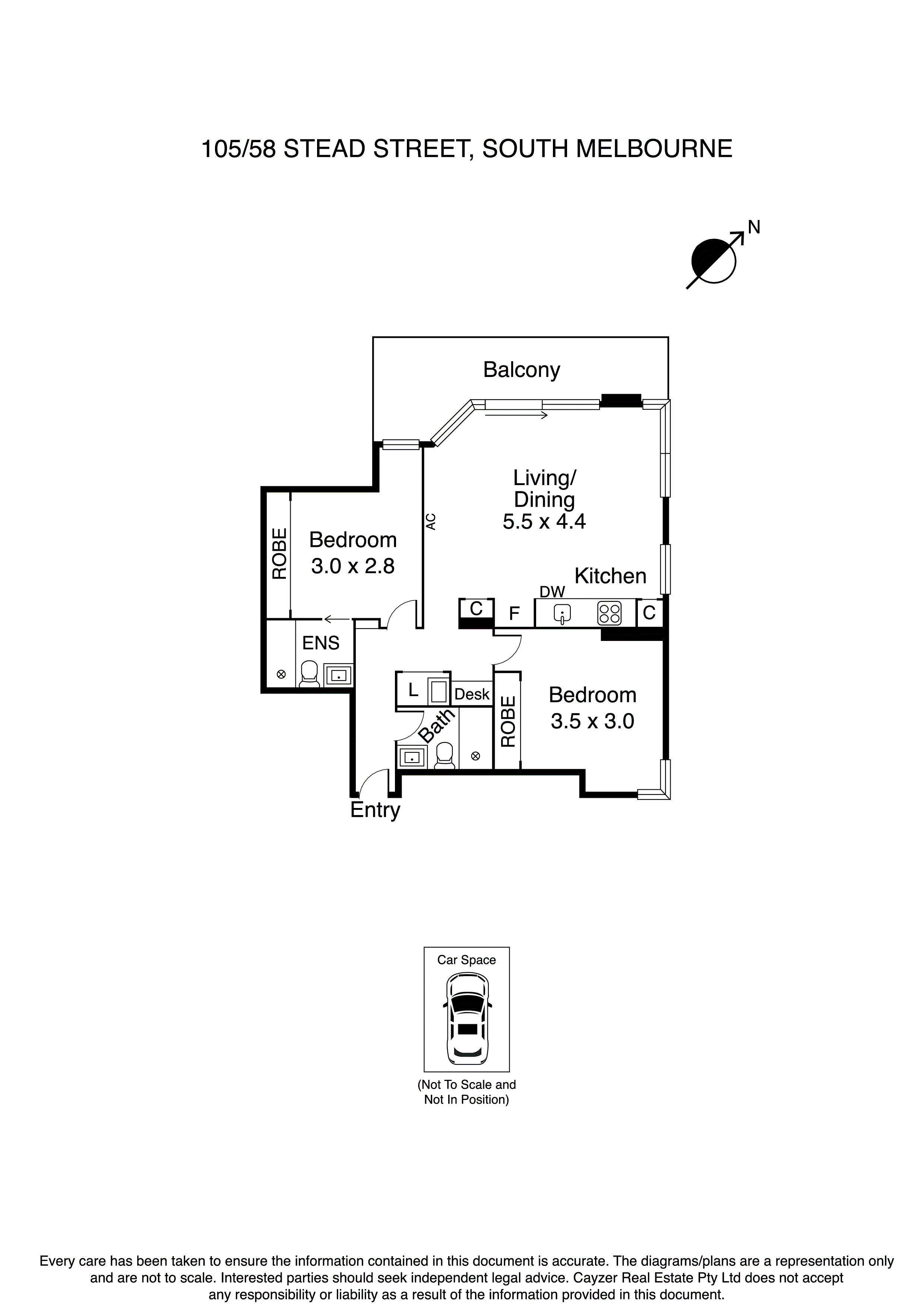 105/58 Stead Street, SOUTH MELBOURNE VIC 3205 - Floorplan