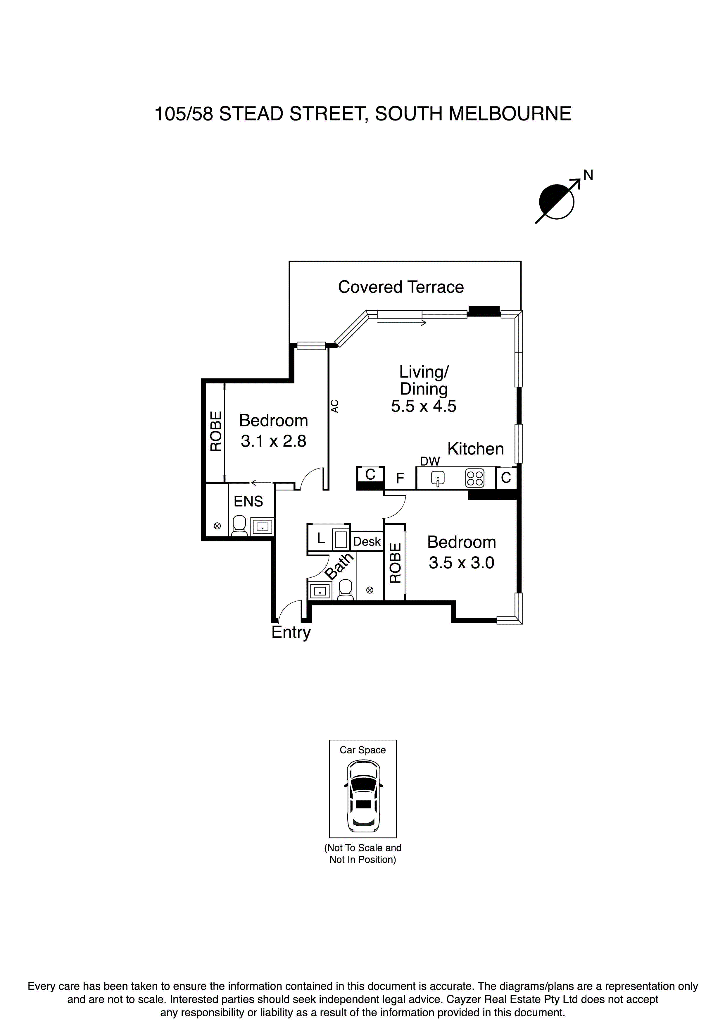 105/58 Stead Street, SOUTH MELBOURNE VIC 3205 - Floorplan