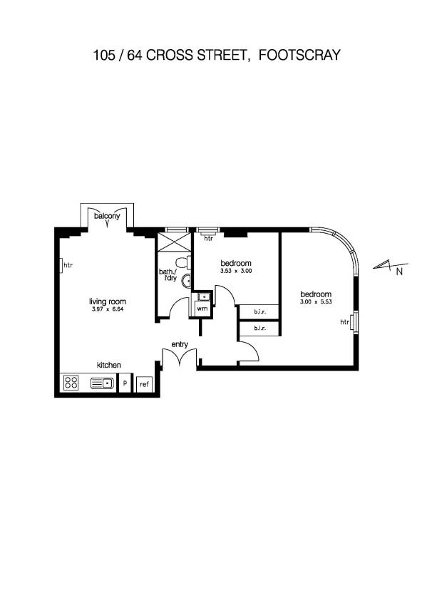 105/64 Cross Street, FOOTSCRAY VIC 3011 - Floorplan