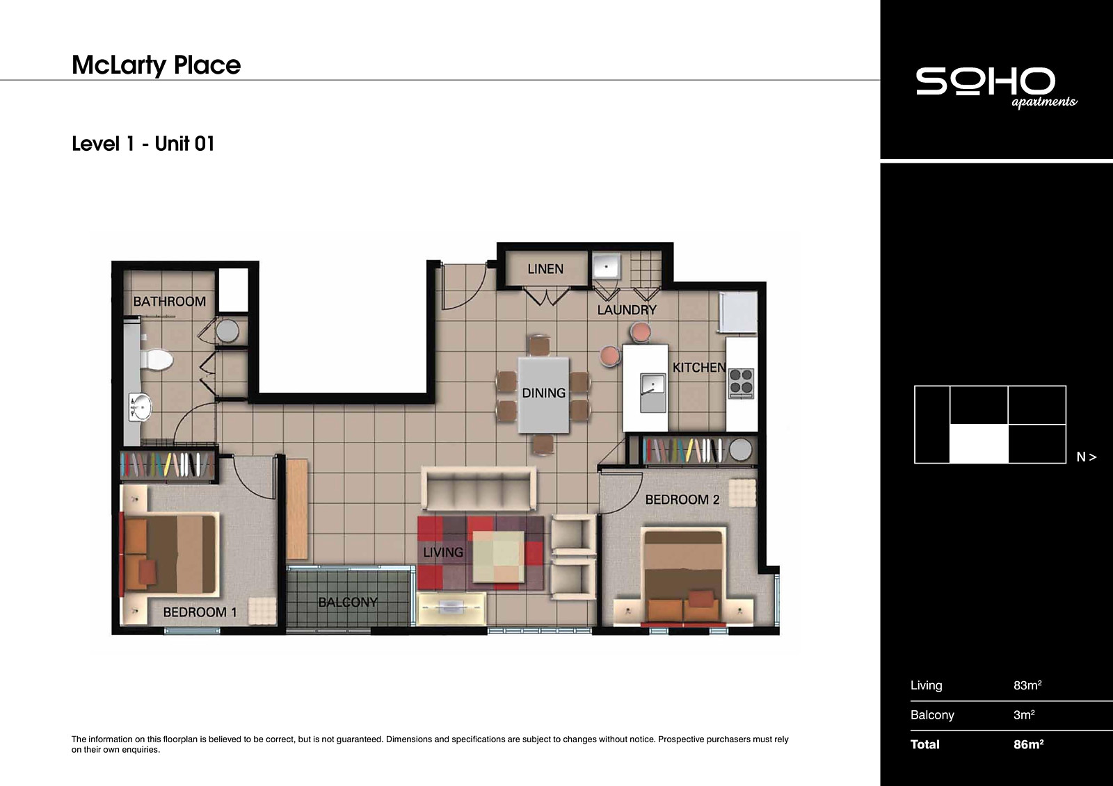 105/8-10 McLarty Place, Geelong VIC 3220 - Floorplan