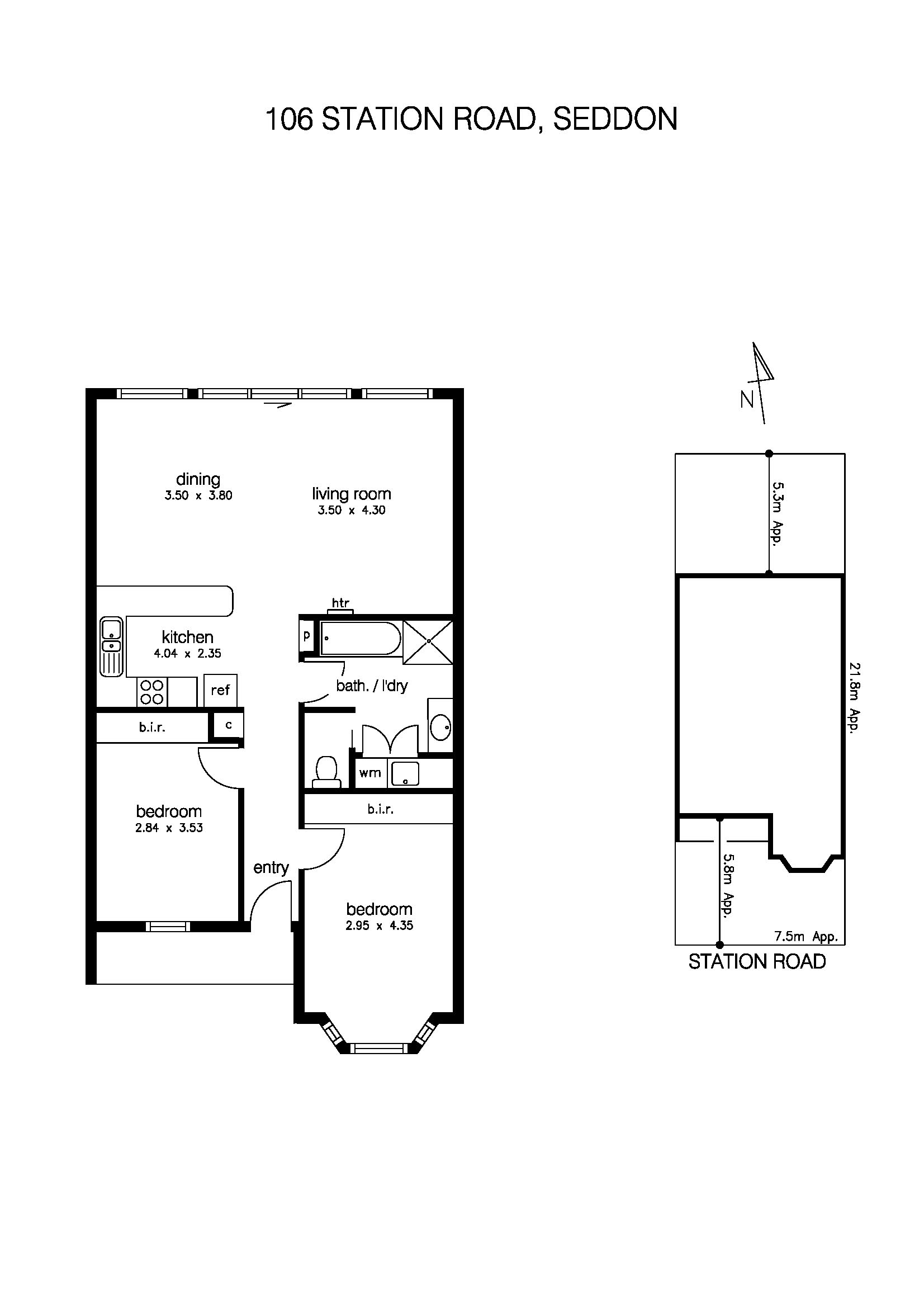 106 Station Road, SEDDON VIC 3011 - Floorplan