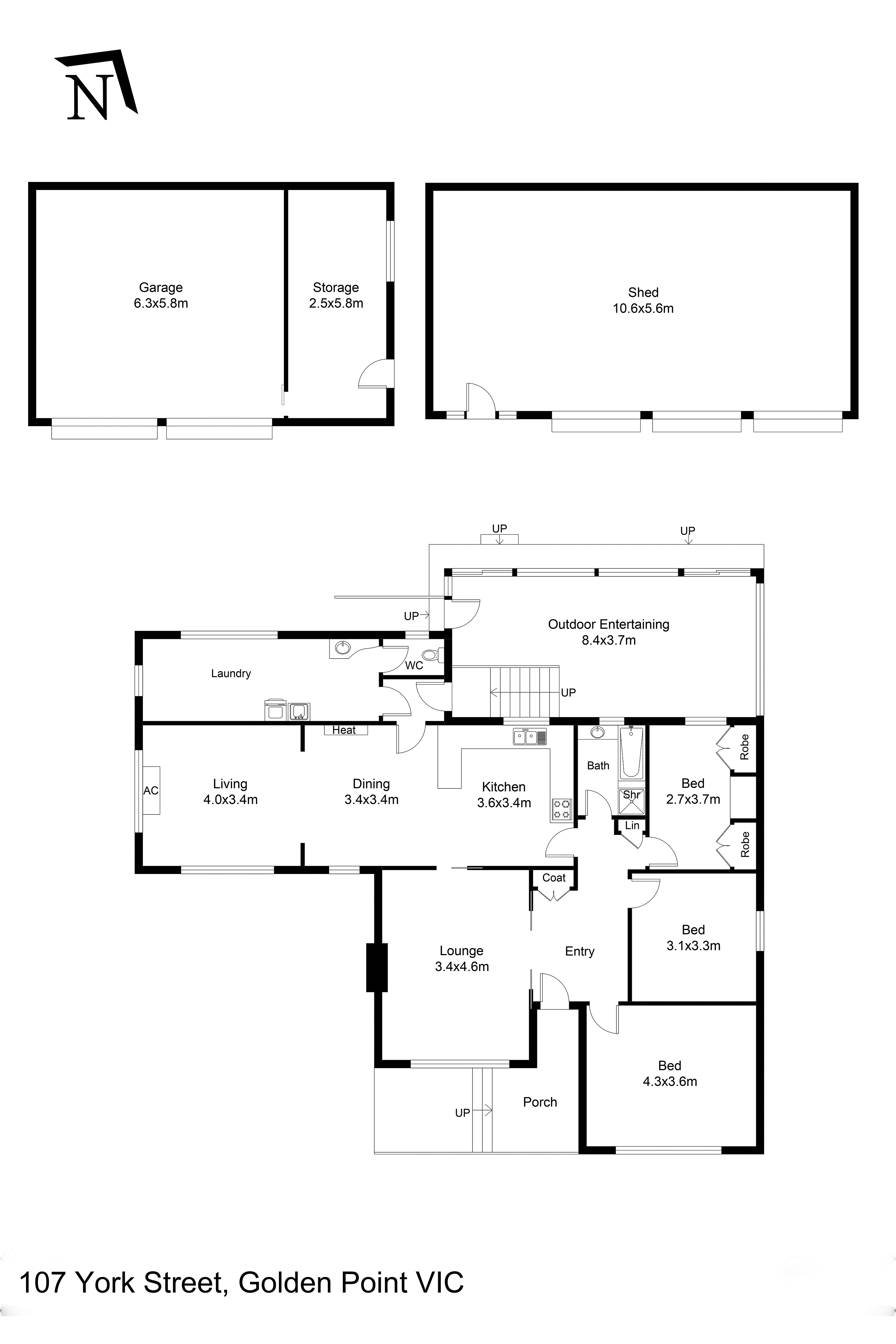 107 York Street, Golden Point VIC 3350 - Floorplan