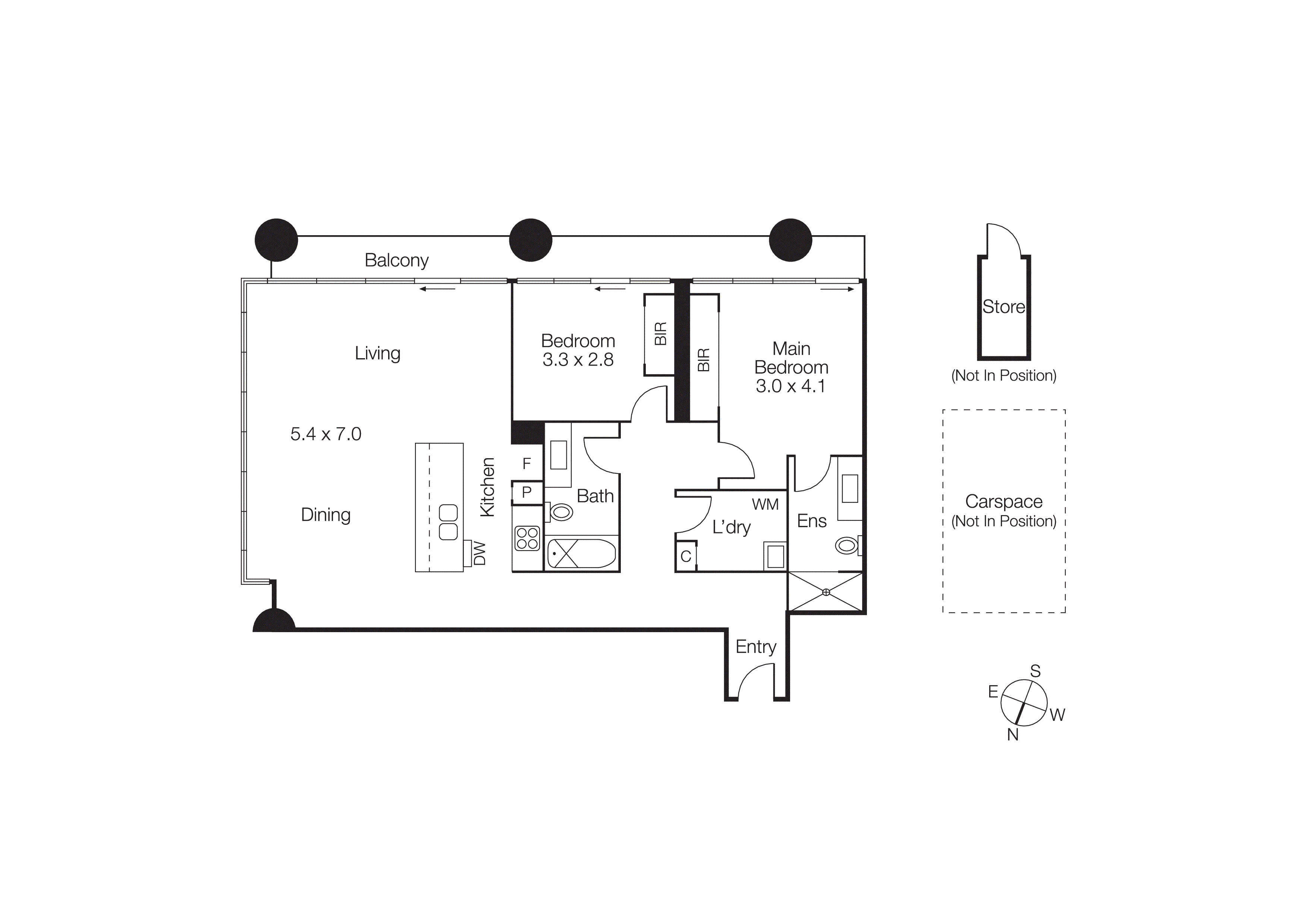 107/1 Roy Street, Melbourne VIC 3004 - Floorplan